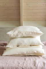 Linen bedding set in White