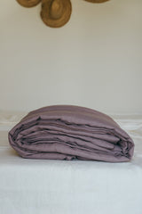 Linen duvet cover in Dusty Lavender