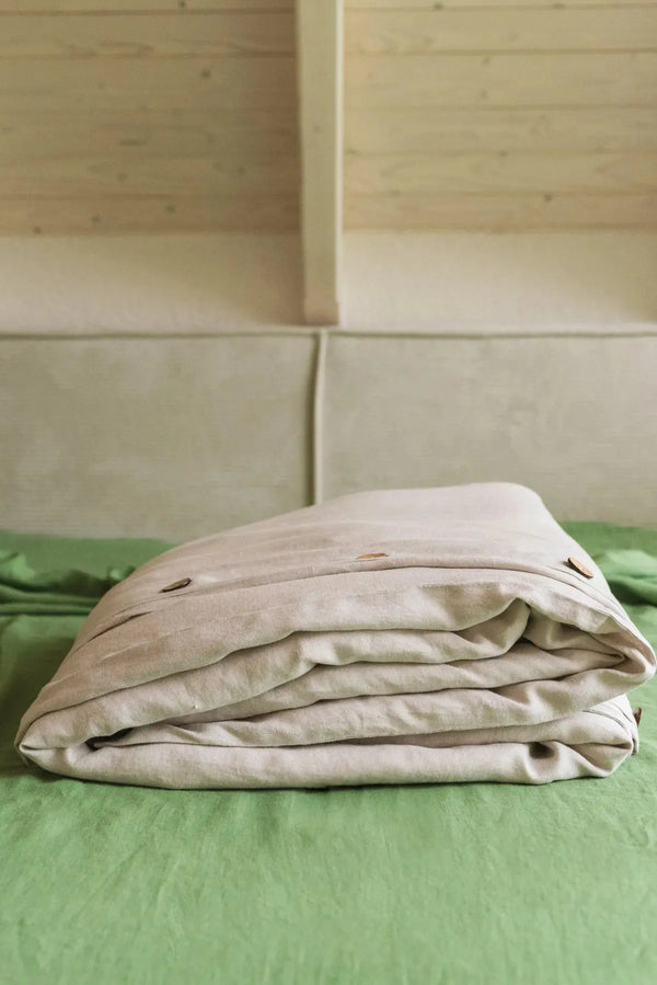 Linen duvet cover in Cream