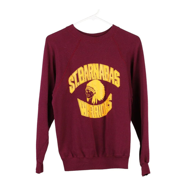 St. Barnabas Warriors Tultex Sweatshirt - Small Burgundy Cotton Blend