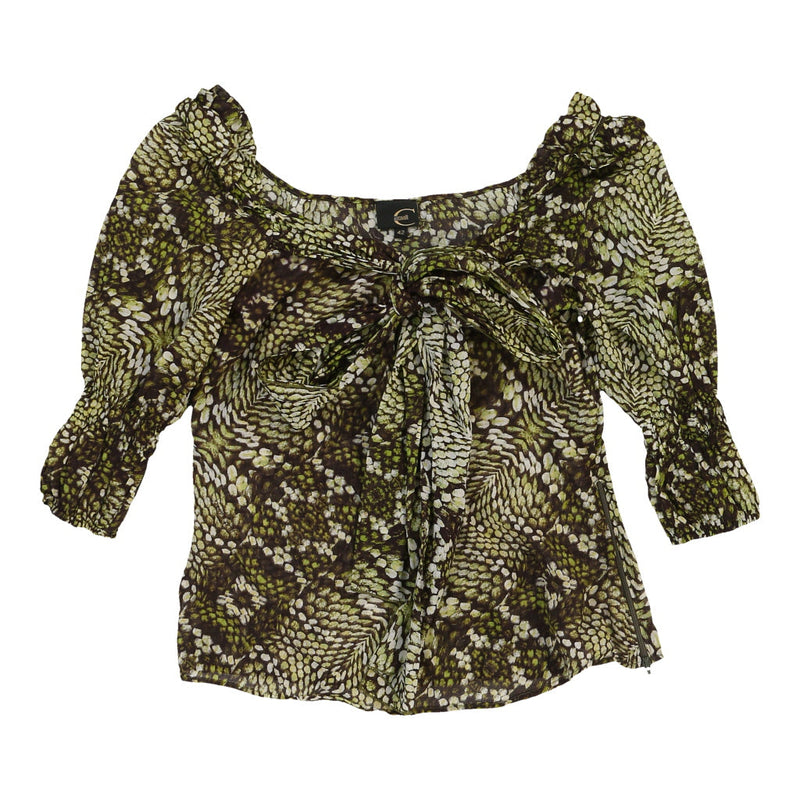 Just Cavalli Blouse - Small Green Cotton