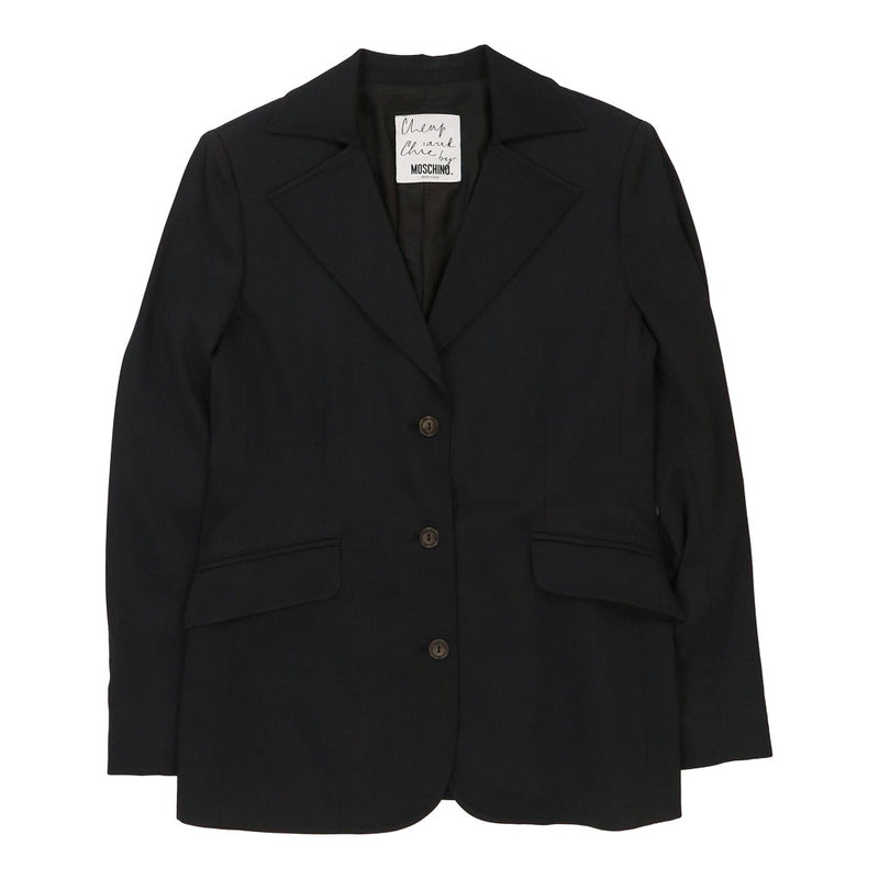 Cheap & Chic Moschino Blazer - Large Black Viscose Blend