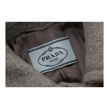 Prada Trench Coat - Large Grey Wool Blend