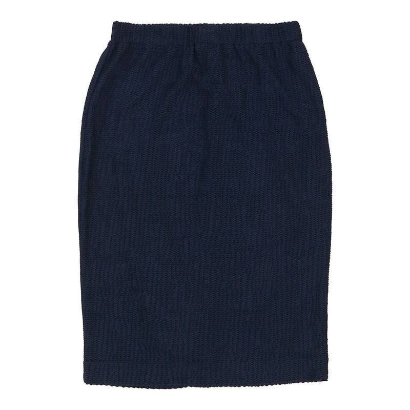 Emilio Pucci Midi Skirt - Medium Navy Polyester Blend