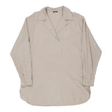 Giorgio Armani Shirt Dress - Large Beige Cotton