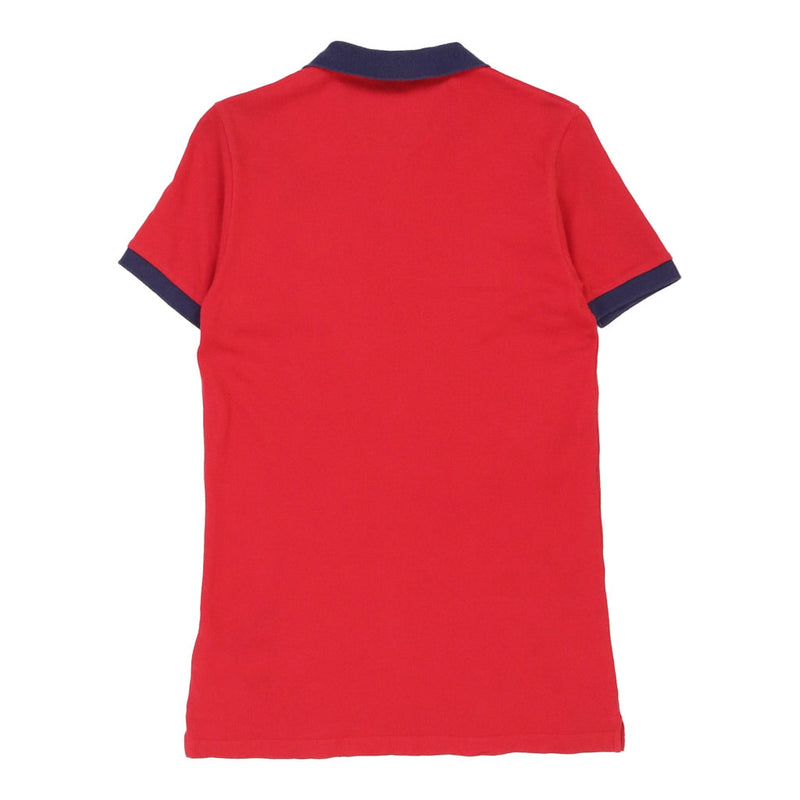 Age 14 Moncler Polo Shirt - Medium Red Cotton