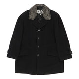 Dolce & Gabbana Trench Coat - XL Black Cashmere Blend