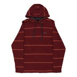 Oakley Striped Hoodie - Medium Burgundy Cotton