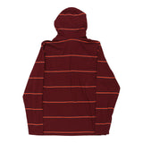 Oakley Striped Hoodie - Medium Burgundy Cotton