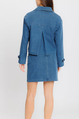 Denim Dobby Swing Jacket - Coast