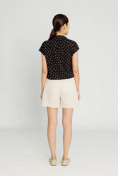 Draped Jersey Tee - Black Hatch