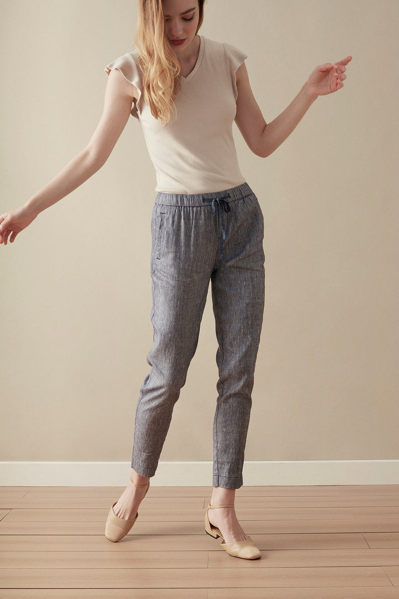 Drawstring Pant - Denim Chambray