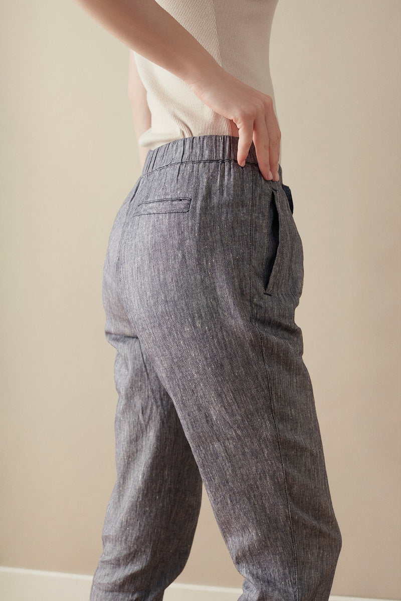 Drawstring Pant - Denim Chambray