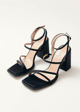 Alexa Silky Black Sandals