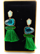 Emerald Sparkle Gems Earrings – Crystal Drop Earrings for Women