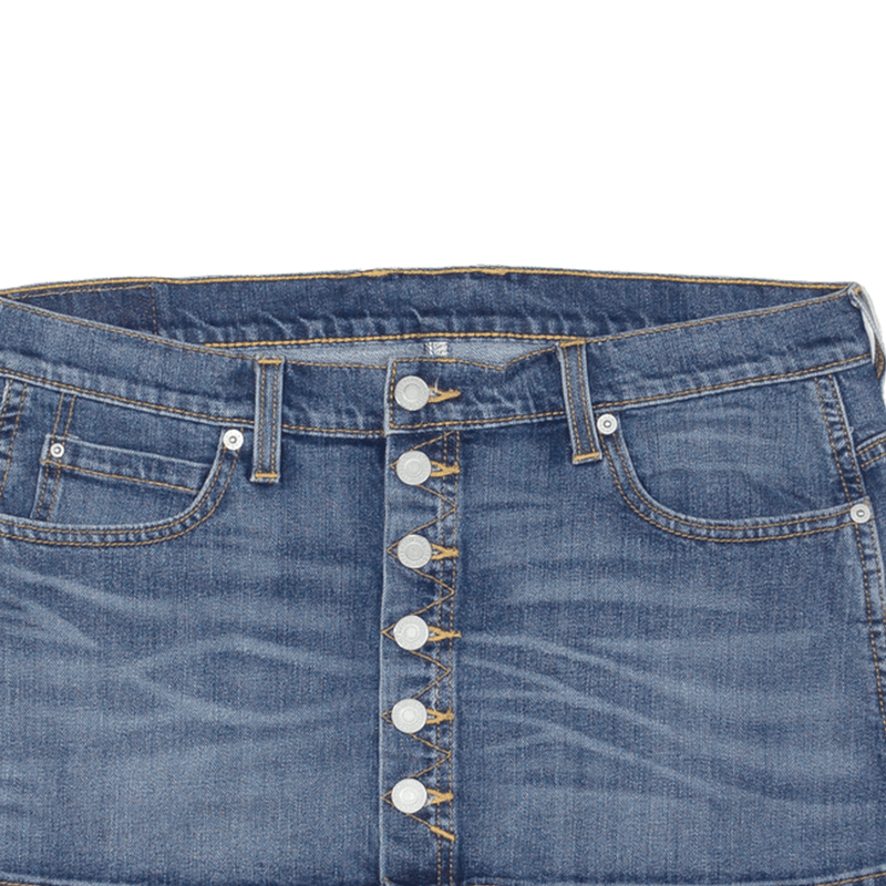 LEVI'S 640 Womens Mini Skirt Blue Short Denim L
