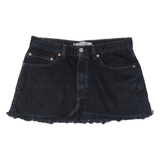 LEVI'S Cut Off 501 Womens Mini Skirt Black Short Denim M