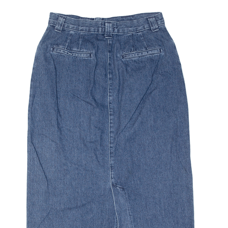 Vintage LEE Womens Straight Skirt Blue Midi 90s Denim M