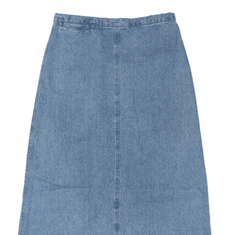 Vintage WOOLRICH Denim Womens A-Line Skirt Blue Long 90s Denim M
