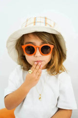 Kids Reversible Bucket Hat Plaid