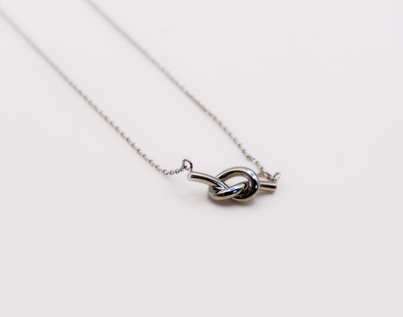 Eternal Knot Silver Necklace –Luxury Silver Pendant Necklace for Women