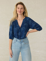 Seacliff Top Wts2521 Indigo-Isle-Print