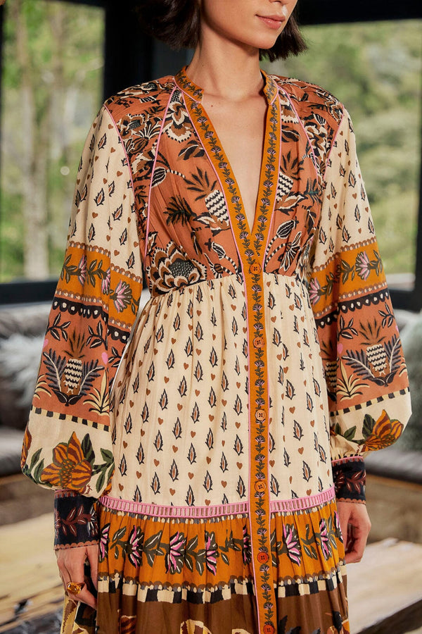 Dress Ainika Floral B 312042 Ainika-Floral-Beige