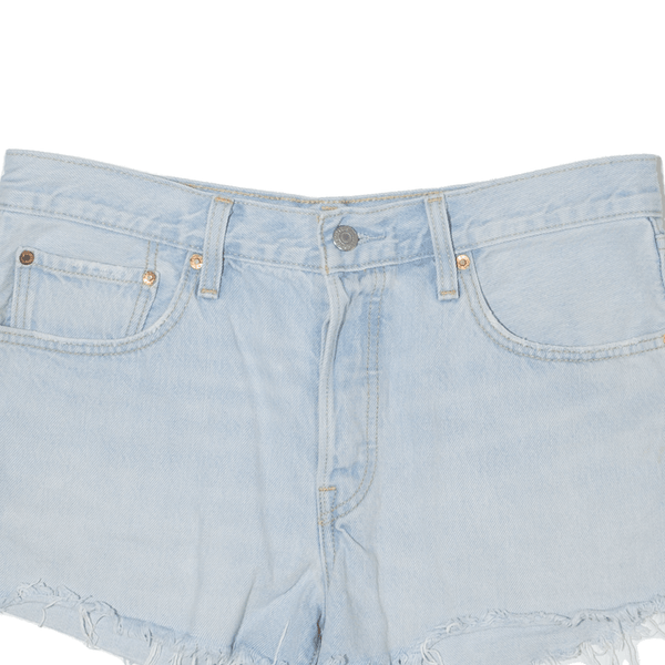 LEVI'S 501 Cut Off Womens Denim Shorts Blue Relaxed M W34