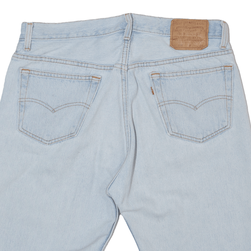 LEVI'S 501 Made In USA Cut-Off Mens Denim Shorts Blue 90s M W36