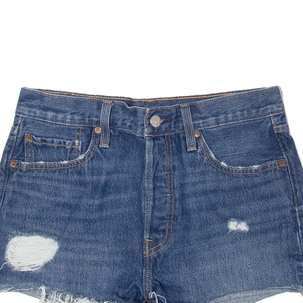 LEVI'S 501 Big E Cut-off Womens Casual Shorts Blue Regular M W30