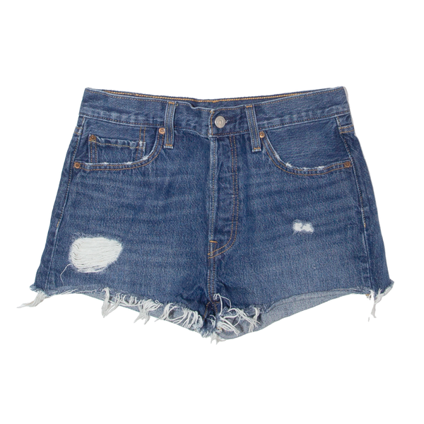 LEVI'S 501 Big E Cut-off Womens Casual Shorts Blue Regular M W30