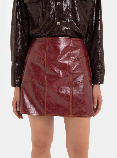 FRANKIE BURGUNDY SKIRT