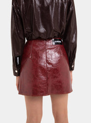 FRANKIE BURGUNDY SKIRT