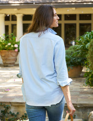 Denim Shirt Eileen Famous De Classic-Blue-Tattere