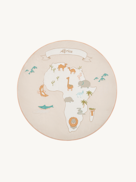 Africa Round Floor Cushion - The Explorer｜For Kids