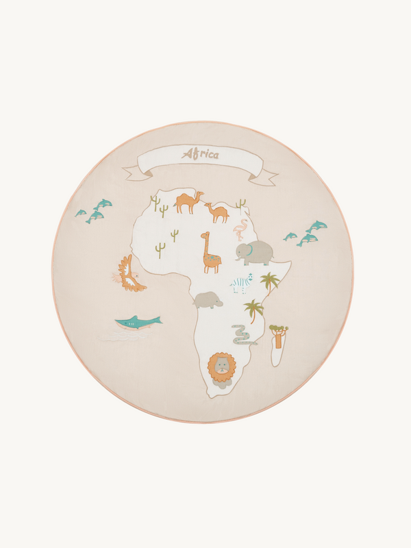 Africa Round Floor Cushion - The Explorer｜For Kids