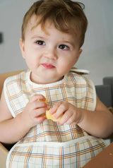 可持续婴儿围兜 - 格子