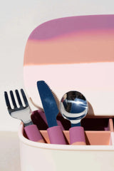 3 piece cutlery set for kids and toddlers - Pink