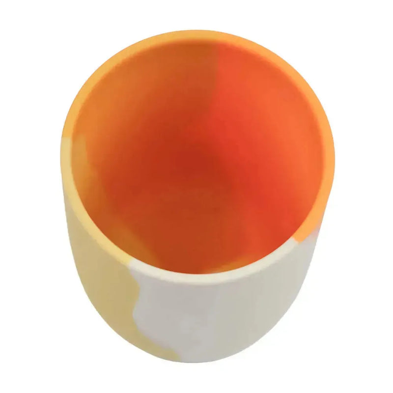 SET OF 2 SILICON TODDLER AND KIDS CUPS - ORANGE