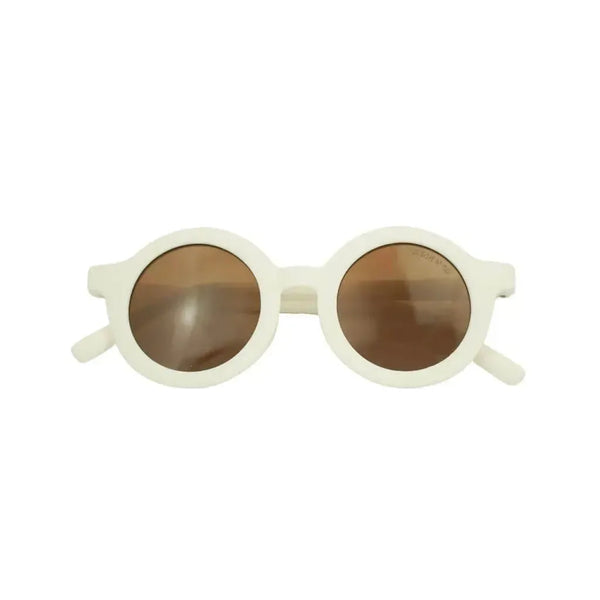SUSTAINABLE KIDS ROUND SUNGLASSES - WHITE