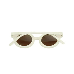 SUSTAINABLE KIDS ROUND SUNGLASSES - WHITE