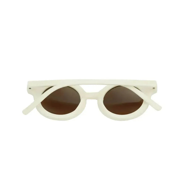 SUSTAINABLE KIDS ROUND SUNGLASSES - WHITE