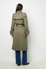 Trench Coat Dae02a301 Khaki-Green