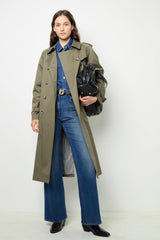 Trench Coat Dae02a301 Khaki-Green