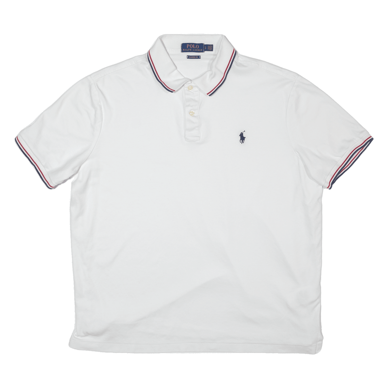 POLO RALPH LAUREN Mens Polo Shirt White Short Sleeve L