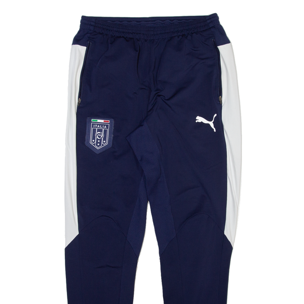 PUMA Italy Football Mens Track Pants Blue Tapered M W28 L31