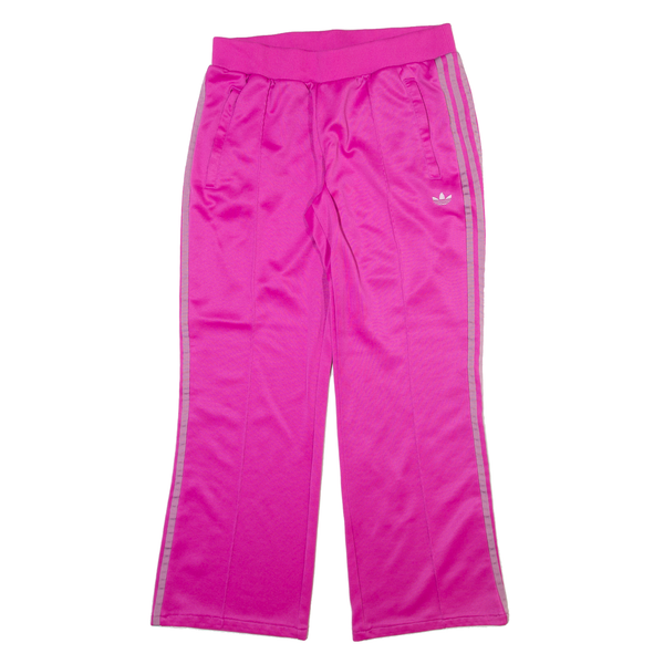 ADIDAS Womens Track Pants Pink Bootcut L W30 L28