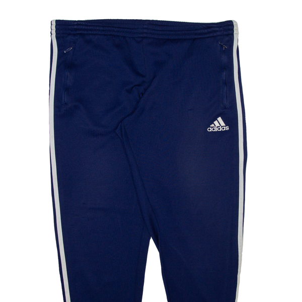ADIDAS Mens Track Pants Blue Tapered XL W38 L31