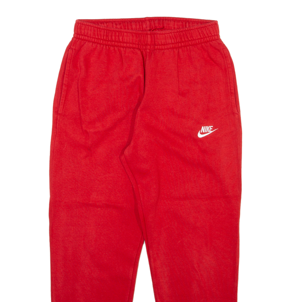 NIKE Mens Joggers Red Tapered XS W26 L27