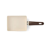 Wood-Be 奶白色陶瓷易潔玉子燒煎鍋 14x18cm